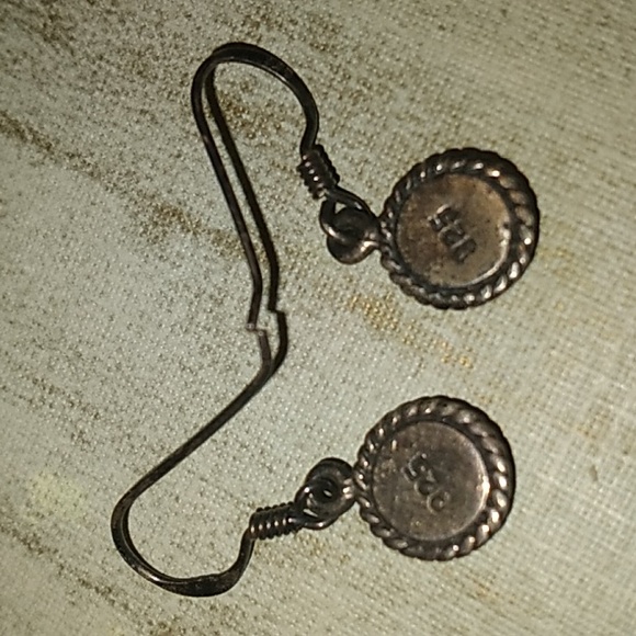 YING & YANG 925 Sterling Silver Earrings-(Vintage) - Picture 2 of 4